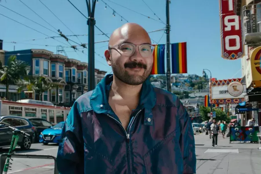 Josh Decolognon, Castro resident and host of KQED's "No Crumbs"